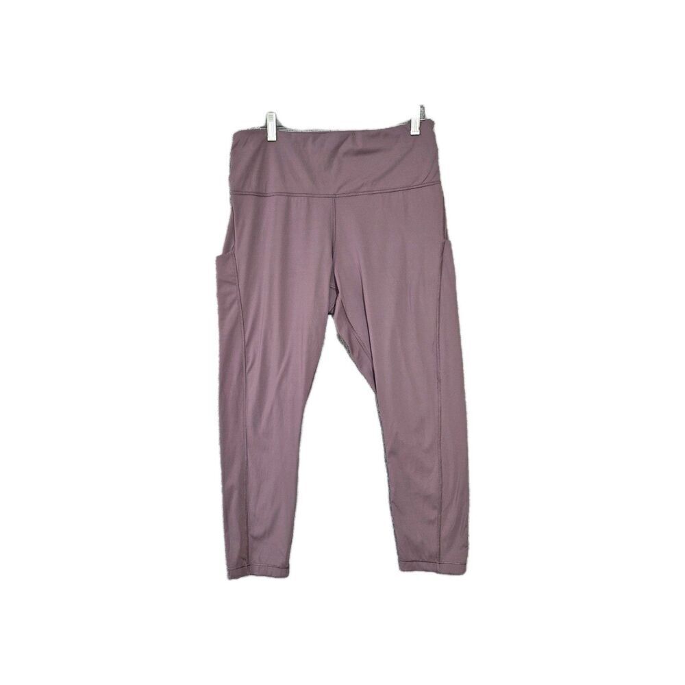 Athleta Womens Purple Ultimate Stash Pocket 7/8 Tight Leggings 1X